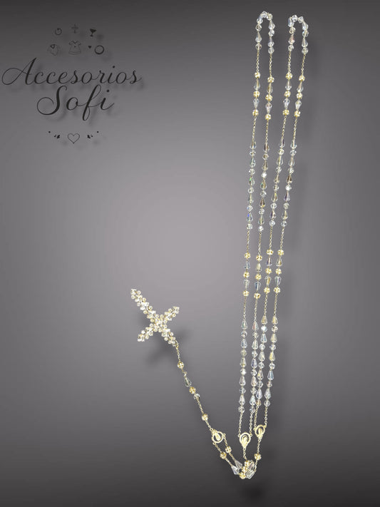 Lazo de boda elegante de cristal cortado