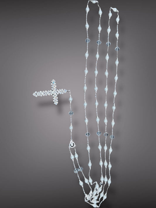 Lazo para boda con cristal y perlas